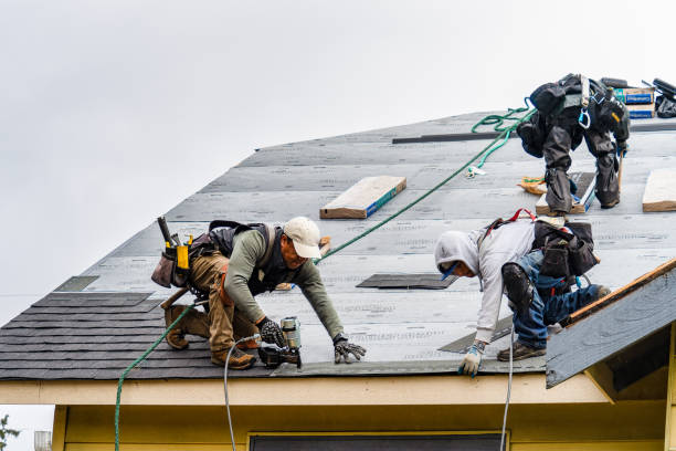 Professional Gutter Installation technician working in Lebanon, IL